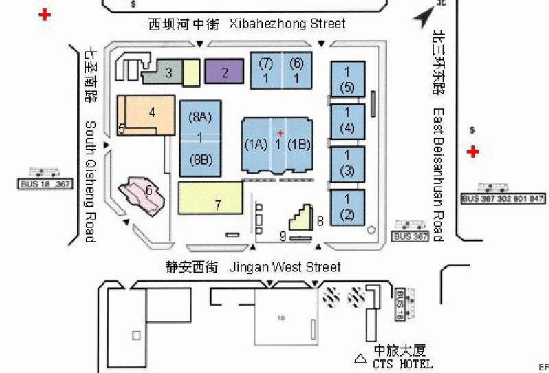 中國(guó)國(guó)際展覽中心(朝陽館)場(chǎng)館圖